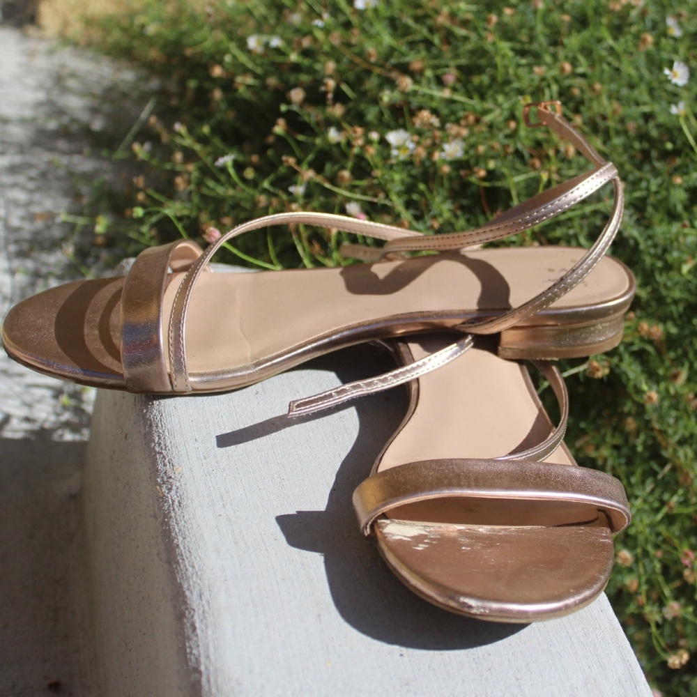 Rose gold sandals